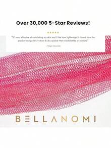 BELLANOMI African Exfoliating Net Sponge,Multi-Color Authentic, Ethically Sourced From Nigeria, 45 Inches Long, Back Scrubber For Daily Use - Pink - 查看 4