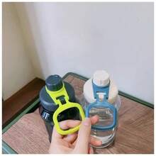 Botella de agua deportiva con filtro – Botella de gran capacidad a prueba de fugas para bebidas frías y calientes, para gimnasio, viajes y uso diario. - rosa-800ml - Ver 8