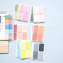 80 Mini Sticky Notes, 4 Colors. Portable Student Note-Taking Sticky Notes, Self-Adhesive And Easy To Use, Suitable For Office, Home, And School. Multiple Styles Available. A Handy Office Assistant, School Supplies, And A Must-Have For Back To School. - Square Sticky Note - View 3
