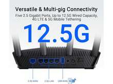 ASUS RT-BE82U Dual-Band WiFi 7 (802.11be) Smart AiMesh Extendable Router, 6500 Mbps, Five 2.5GbE Ports, 4096-QAM, Up To 3 SSIDs For IoT Devices, TAA Compliant - 黑色 - 查看 7