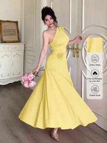 Women Midi Dresses - Yellow - View 4