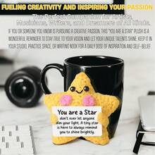 1pc Cute Yellow Crochet Star Plush Toy, Handmade With Soft Yarn, Featuring Happy Embroidered Smile, Bead Eyes And Sweet Pink Cheeks - Multicolor - View 6