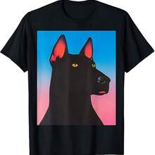 A Sarctic Funny Dog Meme - Camiseta de manga corta con estampado de perro negro - Negro - Ver 1