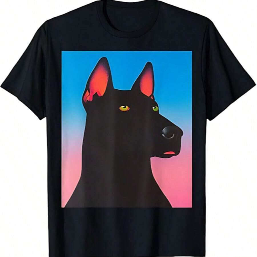 A Sarctic Funny Dog Meme - Camiseta de manga corta con estampado de perro negro - Negro - Ver 1