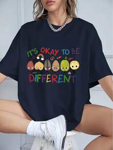 1 Women's T-Shirt With A Fun Print - Short Sleeves, Crew Neck, Loose Fit, Machine Washable, Comfortable For All Seasons, Suitable For Casual Wear. | Loose Fit | Durable Print, Suitable For Various Holiday Gifts, Shipped From A Local Warehouse, 180g 100% Cotton. - 白色 - 查看 8