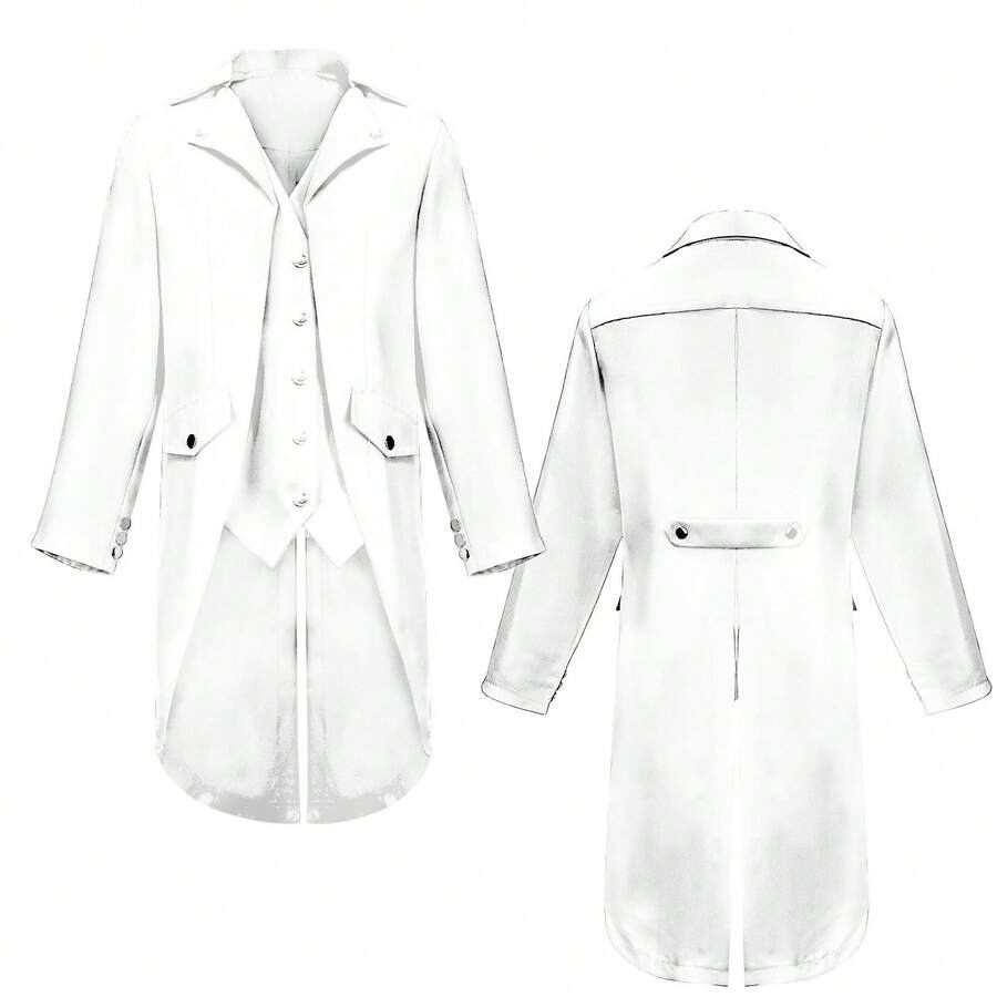 Stage Dance Wear - White Tuxedo - View 1