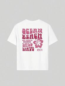 Clothing 2025 - Girls' Loose-Fitting Short-Sleeved Shirt, Medium To Large Size, Men's Summer Outfit - White - View 5