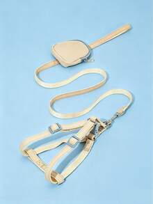 1 Set Pet Chest Harness & Leash With Detachable Pouch, Adjustable Anti-Escape Dog/Cat Walking Leash With Waste Bag Holder & Treat Bag, Multifunctional Pet Supplies - Multicolor - View 10