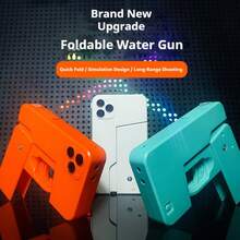 Pistol Air Genggam Lipat Mini dengan Dua Nozel, Tembakan Beruntun Manual, Mainan Air Seru untuk Menghilangkan Stres di Musim Panas, Hadiah Ulang Tahun/Natal/Halloween - MultiWarna - View 4