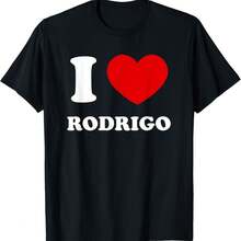 I Love Rodrigo I Heart Rodrigo Funny First Name Rodrigo T-Shirt - Black - View 1