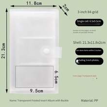 1 Buah Buku Penyimpanan Perhiasan Transparan, Organizer Buku Tempat Anting, Album, Kotak Display Portabel untuk Cincin, Kalung, Gelang, Anting Tusuk, dan Anting-anting (84/120 Slot) - A - View 7