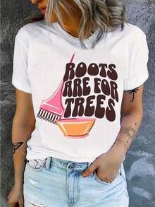 Funny Hairdressing T-Shirts, Comfortable Colorful T-Shirts, Beauty Graduation Gifts, Hairdresser T-Shirts, Gifts For Hairdressers, Funny Salon Clothes - [白色的] - 查看 1