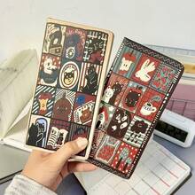 Retro Graffiti A6 Narrow Hardcover Planner Multifunctional Notebook Journal Aesthetic Writing Schedule Organizer Portable Daily Carry Student Creative Stationery High Aesthetic Minimalist Design Office Study Record Book - 白色的 - 查看 4