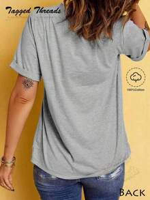 [% Cotton] TaggedThreads Jesus Lemonade T-Shirt, But My Jesus Is Making Lemonade, Women's Graphic Tee, Casual Short Sleeve Crew Neck T-Shirt, Comfortable Summer, Autumn And Winter Styles - Unisex Everyday Wear For Women And Men For Campus - 灰色 - 查看 2