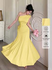 Women Midi Dresses - Yellow - View 2