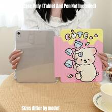 3-Fold High Transparency Acrylic Protective Case With Pen Slot. Cute Fresh Unique 3-Fold High Transparency Acrylic Protective Case. Tablet Protective Case Features: 3-Fold Stand Design, Smart Sleep/Wake Function - Multicolor - View 9