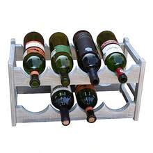 Hogare, Cava de Madera, para vinos, Diseño Moderno y Elegante, Útil y práctica, Mueble para Botellas, Acabados Finos, Resistente, Capacidad 8 Botellas, Complemento para el Color - Antiguo - Ver 4