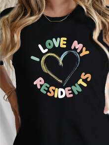 I LoVe MY ReSiDeNTS Pure Women'S T-Shirt, Comfort Fit - Black - View 1