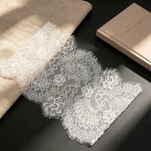 3m/Pack Soft Double-Sided Lace Trim Embroidered Fabric, Suitable For Bridal Veil, Blouse, DIY Sewing, Curtain, Tablecloth, Home Decor - Multicolor - View 9