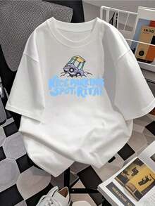 Women's Cotton T-Shirts Nice Parking Spot, Rita! Graphic Print T-Shirt For Women, Comfortable And Pure Cotton For Casual Outings And Weekend Style. A Fun And Unique Gift For Her. Express Yourself With This T-Shirt! Women's Basic Blouses - 白色 - 查看 2