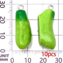10/20 Stücke süße Harz Gemüse und Obst Charms, realistische Simulation Lebensmittel Harz Anhänger für DIY Armband Halskette Ohrringe Schmuckherstellung Handwerk Accessoires - Verschiedenfarbig - Übersicht 23