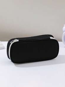 1pc Back To School Minimalist Solid Color Large Capacity Student Stationery Pencil Case, Multi-Layer Classified Storage Pencil Pouch, Campus Large Capacity Desktop Stationery Accessories Storage Bag, Multi-Functional Dormitory Cosmetic Storage Bag, Can Be Used To Store Pens, Rulers, Erasers And A Series Of Storage Pencil Boxes,Back To School - Multicolor - View 12