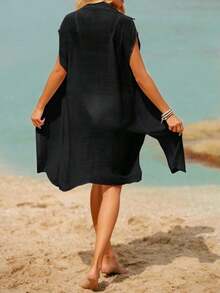 Camisas Y Blusas Tipo Kimono De Mujer - Negro - Ver 2