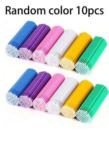 300/200/100/10 piezas Toallitas de limpieza para extensiones de pestañas, removedor de levantamiento y pegamento de pestañas, micro cepillos de pestañas, herramientas y accesorios de maquillaje - Multicolor - Ver 19