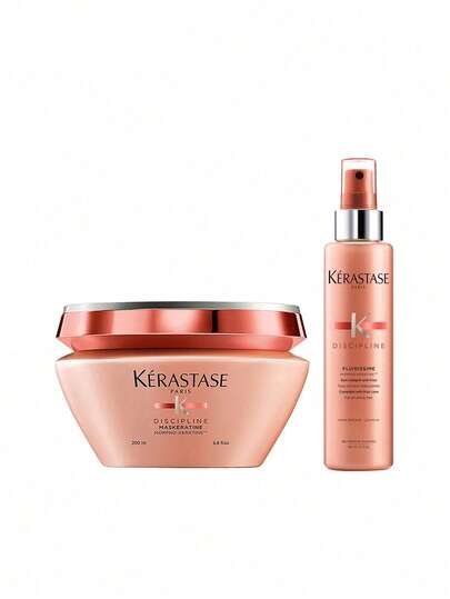 Kérastase [Bundle] Discipline Maskératine Masque 200 Ml + Fluidissime Anti-Frizz Spray 150 Ml