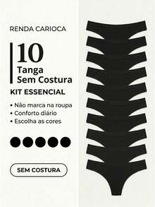Set Of 5 Seamless Laser Cut Panties - Smooth, Comfortable - 10 Therefore - View 1