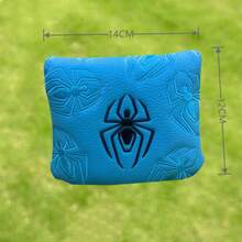 Spider Embroidered Square Mallet Type Magnetic Golf Club Head Cover, Ideal Golf Accessory For Golfers - Multicolor - View 4