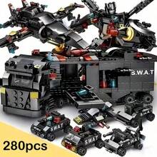 280片/500片 警察車積木，27款城市警察指揮車、直升機機器人積木套組，機器人車積木，生日禮物、萬聖節、聖誕禮物，適合6歲及以上兒童 - 彩色 - 查看 1