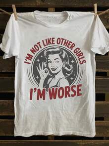 1 camiseta unisex vintage de estilo punk rock oscuro, divertida y peculiar, con estampado de retrato, eslogan y diseño de animales, suave, 100% algodón puro, 180g. - Blanco - Ver 1