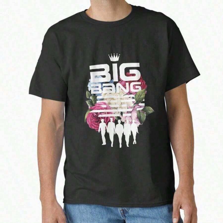 Playera de mujer con cuello redondo y estampado de moda BIG BANG Flower Road, cómoda y holgada, adecuada para usar todo el día, camiseta de 180g de peso, ideal para uso casual en la oficina, apariencia diaria en primavera y verano, divertida, sexy, vanguardista y con diseño personalizado.Tela Opaca, Primavera y Verano, Para Ropa de Año Nuevo, Camisetas Gráficas, Tops para Mujer, Casual diario - Negro - Ver 1