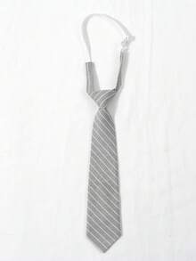 1 pieza Corbata de estilo universitario para hombre, corbata corta de moda minimalista a rayas, corbata preanudada sin nudo - Multicolor - Ver 10