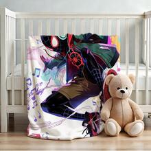 1pc S-Pider-Man Print Blanket,Retro Cartoon Style Throw Blanket,Cartoon Character Printed Blanket,All-Season Universal Nap Blanket,Character Home Decor Blanket,Modern Fashion Gift Suitable For Home Bedroom Bed Sofa Office Lunch Break Cover Picnic Blanket - Nhiều màu - Xem 4