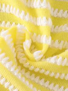 Girls' Summer 2 Pieces Set: Camisole Top And Skirt, Vacation Style, Casual, Daily Wear, Textured Fabric, Soft & Skin-Friendly, Starfish Decor, Fits Ages 4-7 - Yellow - View 8