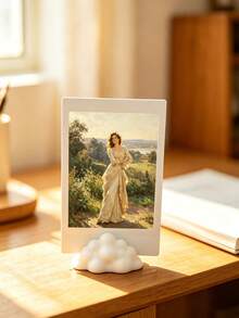 5pcs/Set Plastic Photo Frame With Cloud Decor, Suitable For Room, Office, Cute Desktop Storage, For Photos, Cards, Notes - Multicolor - View 4