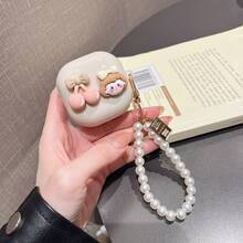 1个可爱糖果兔子+手链保护套，适用于三星Galaxy Buds Pro/FE/Buds Core、Buds Live、Buds2、Buds2 Pro无线蓝牙耳机，软壳女款 - 彩色 - 查看 11