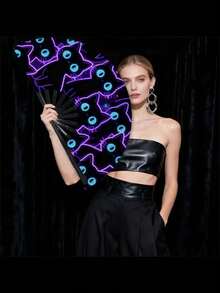 Họa tiết mèo đen neon, màu sắc thời trang, tiện dụng hàng ngày, du lịch, hoạt động ngoài trời, món quà lý tưởng cho Giáng sinh, Halloween, lễ hội, không cần pin. - Nhiều màu - Xem 5