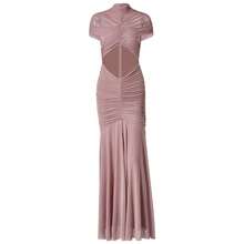 Double-Layer Mesh Elegant & Fashionable Wedding Dress, Sexy Pleated Dress - Red Bean Paste Powder - View 8