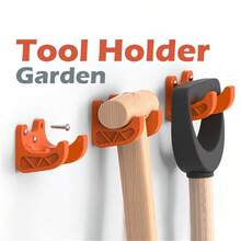 2/4/6pcs Heavy Duty 35mm Thick Steel Garden Tool Organizer Rack - Wall Mounted Garage/Shed Storage | Screw-Fixed Shovel/Rake/Broom Holder, Space-Saving Tool Rack, Father's Day Gift - A - View 1