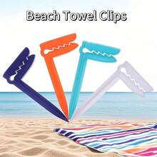 4 Packs Plastic Beach Towel Clips – Windproof Clips For Beach Towels, Picnic Mats, And Outdoor Blankets; Portable Clips For Wardrobes And Travel; Suitable For Back-To-School, Graduation, And Holiday Parties - View 11