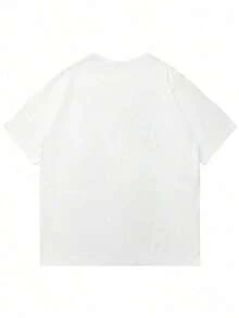 Camiseta de manga corta para hombre camiseta estampada, cómoda y versátil. Se puede usar solo o como ropa interior. Diseño de cuello redondo holgado, perfecto para la oficina, la escuela, salidas de fin de semana o viajes. Fácil de combinar en el día a dí - Negro 3 - Ver 4