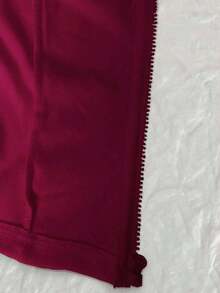 Chaqueta ligera con estampado de polo para mujer, abrigo casual de calle deportivo con cremallera, ajuste delgado de manga larga, otoño - Burdeos - Ver 7
