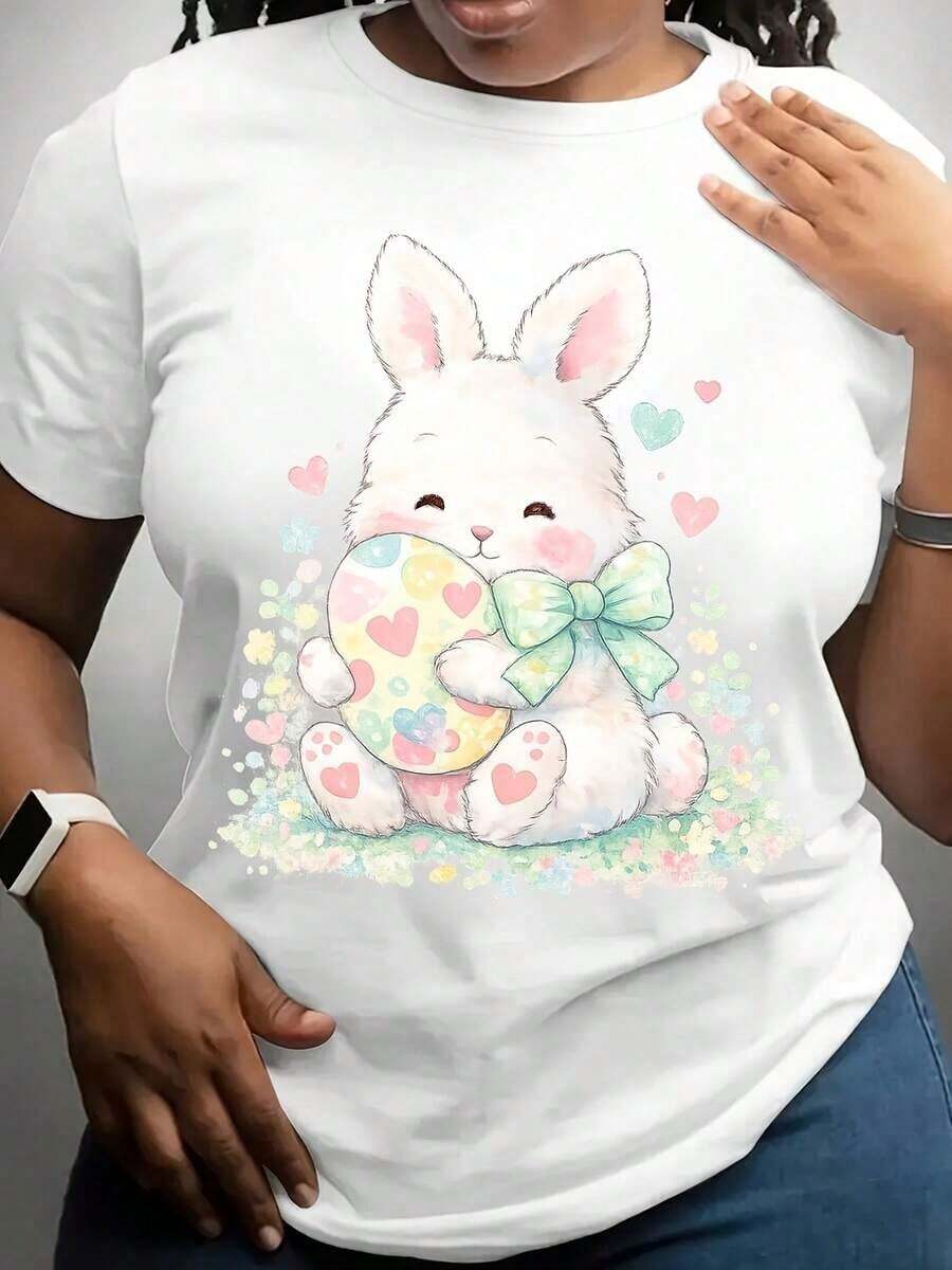 100% Cotton He Is Not Here, He Has Risen Matthew 286 Cross Flowers Easter Day Crew Neck T-Shirt Comfortable And Soft For Women - White - View 1