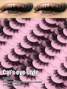 20 Pairs Of Thick False Eyelashes, Fluffy And Curled, Thick Eyelash Extension Makeup - View 2