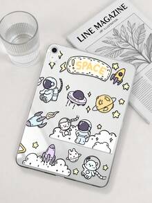 1 ốp lưng TPU mềm với hình gấu phi hành gia hoạt hình và họa tiết chữ cái, tương thích với iPad 10.2/10.5/Air4/Air5/10.9/Pro 11"/thế hệ thứ 10/Air 11-In.(M2)-2024/Pro11-In.(M4)-2024/ Air 11-Inch (M3) 2025/ (A16) 11 Inch thế hệ thứ 11 2025/ Air7(M3)2025 (11-Inch)/ Air 8(M4)2026(11-Inch)/ Mini1/2/3/Mini4/Mini5/Mini6/Mini7/Air/Air2/9.7/ Galaxy Tab A7 10.4 Inch/A8, vỏ bảo vệ máy tính bảng TPU mềm siêu mỏng, nhẹ, không bao gồm bút. - nhiều màu - Xem 3