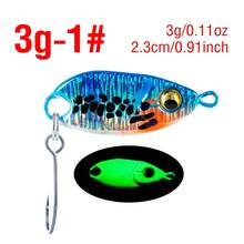 1Pc Ultralight Micro Fishing Spoon Set, 2.3cm/2.9cm Sinking Metal Baits With Simulation Fish Skin, Professional Glow Tackle For Trout, Crappie, Bluegill, And Small Sea Bass - S026 - View 19
