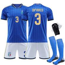 World Cup Italy 18 Barella Jersey Home Shirt Football Team Uniform For Adults - 2627 Italy Home Team No. 1 - View 11